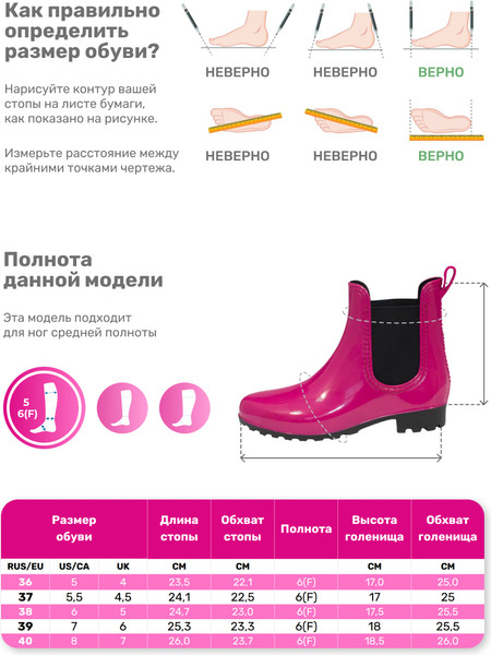 Изображение товара Полусапоги рабочие O'rain 24а(С)200C (р.36, фуксия)