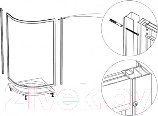 Изображение товара Расширительный профиль Triton 100x100 (низкий поддон)