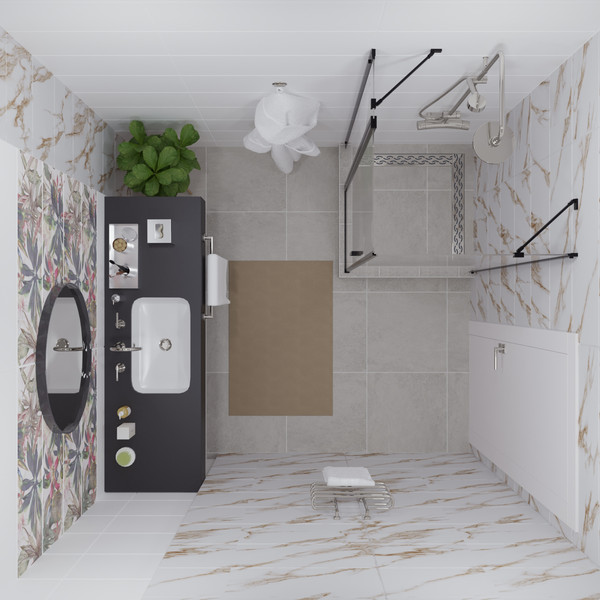 Изображение товара Душевой уголок Triton Йота 90x90 (черный, без поддона)