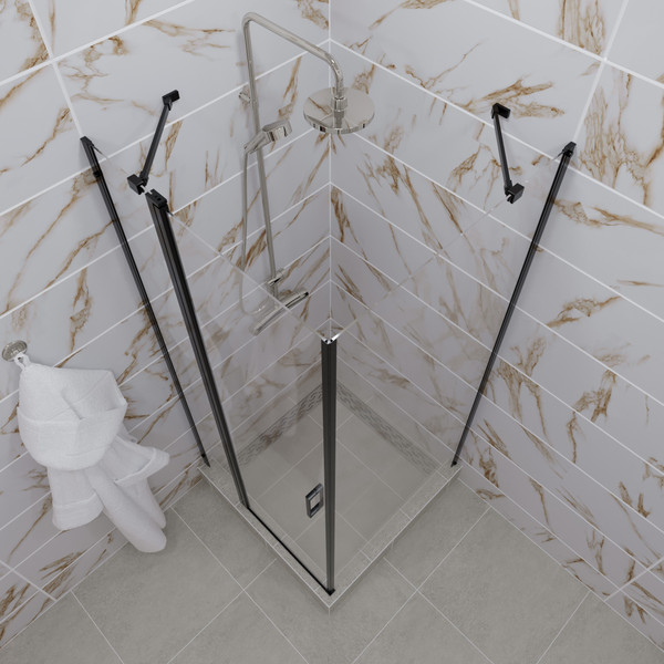 Изображение товара Душевой уголок Triton Йота 90x90 (черный, без поддона)
