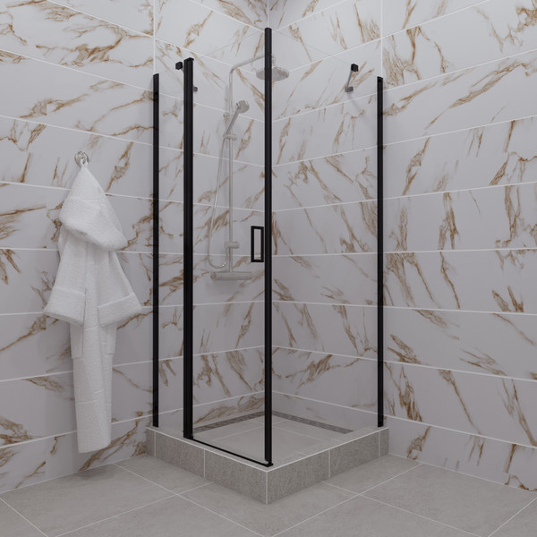 Изображение товара Душевой уголок Triton Йота 90x90 (черный, без поддона)