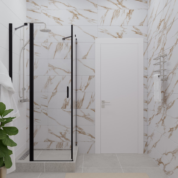 Изображение товара Душевой уголок Triton Йота 90x90 (черный, без поддона)