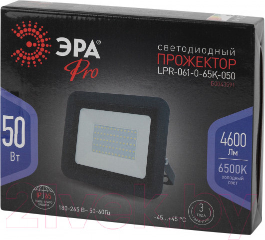 Изображение товара Прожектор ЭРА PRO LPR-061-0-65K-050 / Б0043591