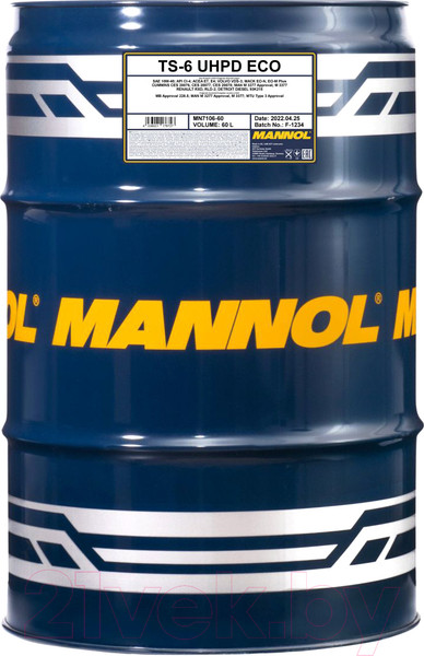 Изображение товара Моторное масло Mannol TS-6 UHPD 10W40 CI-4 Eco / MN7106-60 (60л)