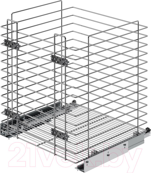 Изображение товара Корзина для белья выдвижная Starax S-8057-C (хром)