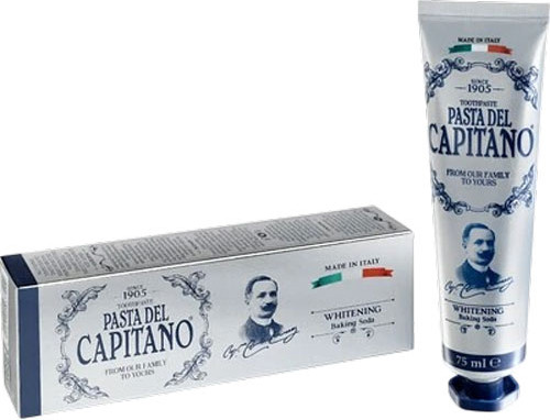 Изображение товара Зубная паста Pasta del Capitano Отбеливающая с бикарбонатом натрия 1905 (75мл)