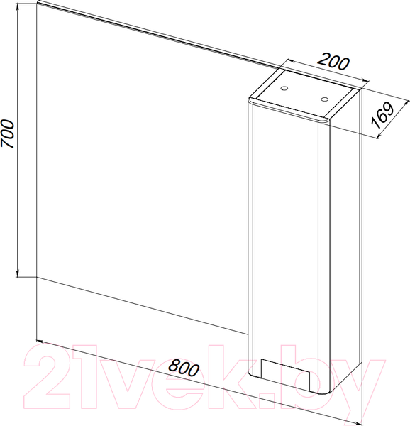 Изображение товара Шкаф с зеркалом для ванной АВН Сорренто 80 / 115.11