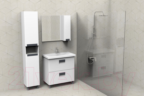 Изображение товара Шкаф с зеркалом для ванной АВН Сорренто 80 / 115.11