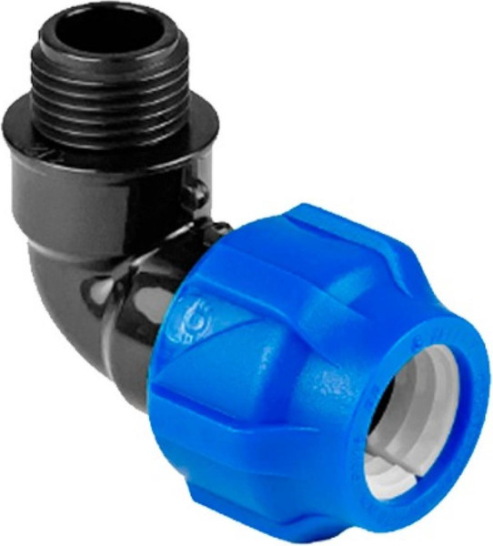 Изображение товара Отвод Valfex ПНД 25x1 100/25 / 1210012425100 (с наружной резьбой)