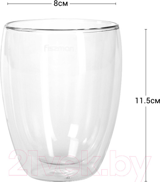 Изображение товара Набор стаканов для горячих напитков Fissman Romano / 6446 (2шт)