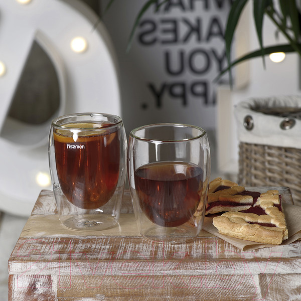 Изображение товара Набор стаканов для горячих напитков Fissman Romano / 6446 (2шт)