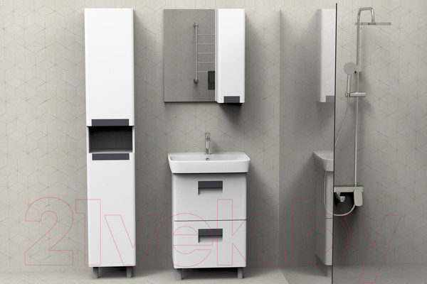 Изображение товара Шкаф с зеркалом для ванной АВН Сорренто 60 / 115.09