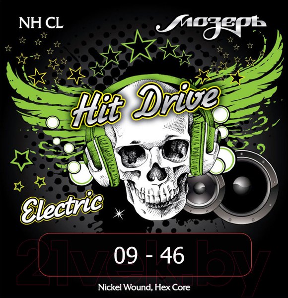 Изображение товара Струны для электрогитары Мозеръ Hit Drive Custom Light / NH-CL