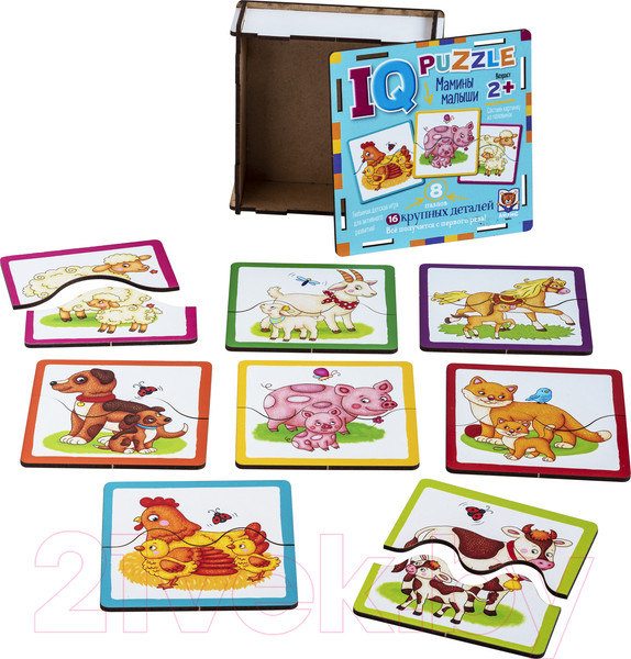 Изображение товара Развивающая игра Айрис-пресс IQ пазл деревянный. Мамины малыши 2+ / 9785811282531