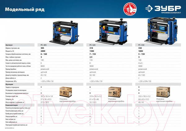 Изображение товара Рейсмусовый станок Зубр РС-305