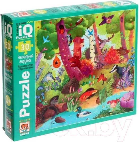 Изображение товара Пазл Айрис-пресс IQ для малышей. Прятки в лесу 3+ / 9785811272679 (30эл)