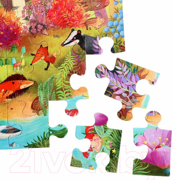 Изображение товара Пазл Айрис-пресс IQ для малышей. Прятки в лесу 3+ / 9785811272679 (30эл)