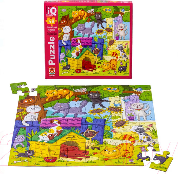 Изображение товара Развивающая игра Айрис-пресс IQ пазл для малышей. Озорные котята 4+ / 9785811272457 (48эл)