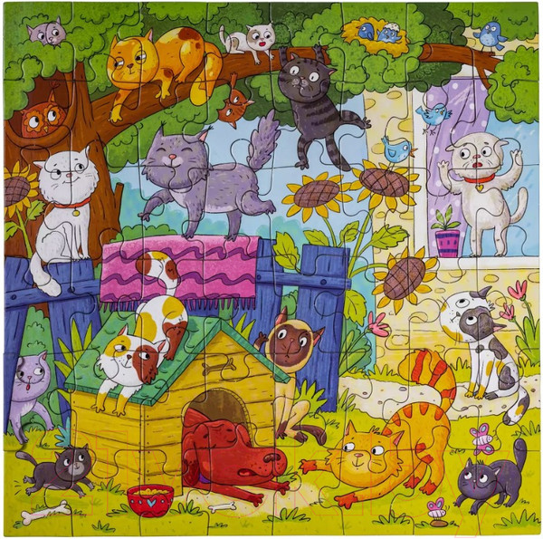 Изображение товара Развивающая игра Айрис-пресс IQ пазл для малышей. Озорные котята 4+ / 9785811272457 (48эл)