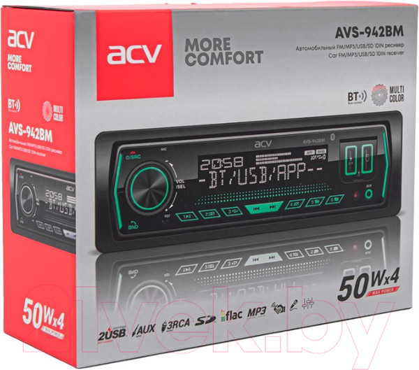 Изображение товара Бездисковая автомагнитола ACV AVS-942BM