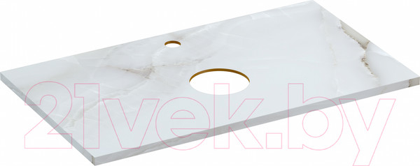 Изображение товара Столешница для тумбы в ванную Cersanit Stone Aura 63854 (светло-серый сатиновый)