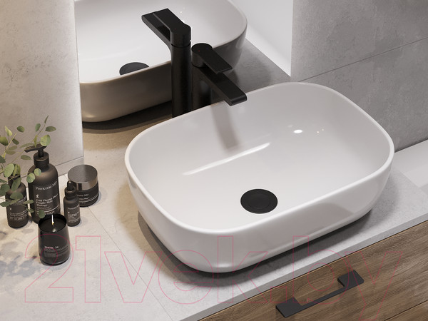 Изображение товара Столешница для тумбы в ванную Cersanit Stone Balance 64185 (серый матовый)