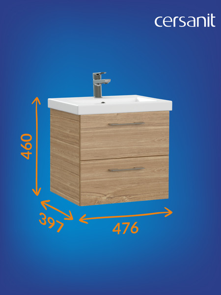 Изображение товара Тумба под умывальник Cersanit Lara 50 Como 50 / 64132 (орех)