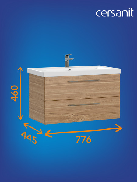 Изображение товара Тумба под умывальник Cersanit Lara 80 Como 80 / 64138 (орех)
