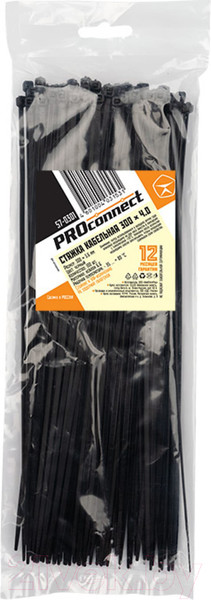 Изображение товара Стяжка для кабеля PROconnect 57-0301 (100шт, черный)