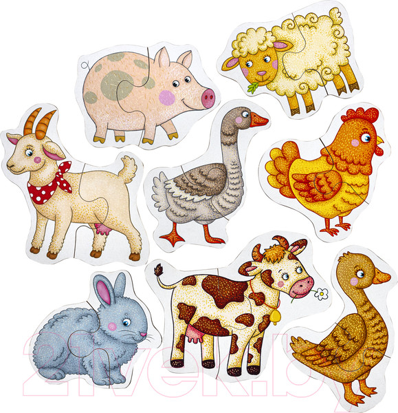 Изображение товара Развивающая игра Айрис-пресс IQ пазл деревянный. Зоопарк 2+ / 9785811282517