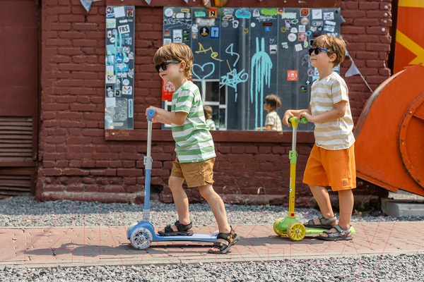 Изображение товара Самокат детский Ricos Magic MS300 (желтый/зеленый)