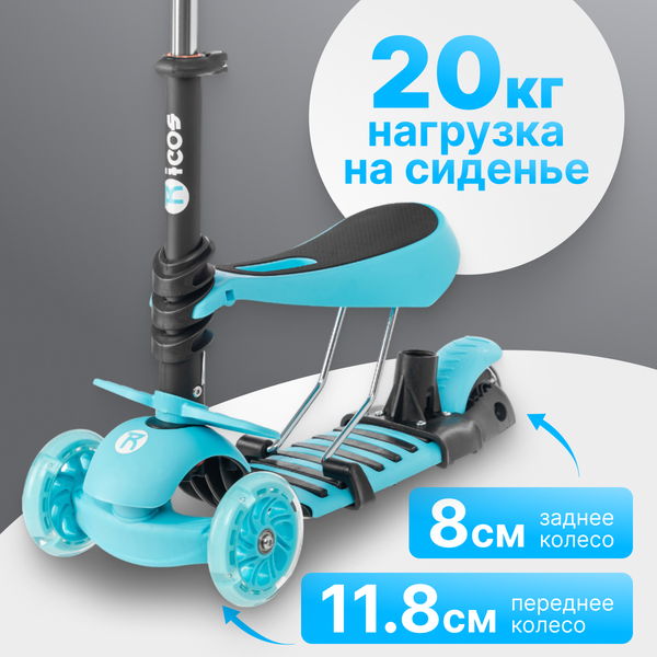 Изображение товара Самокат детский Ricos Twink KB05B (голубой)