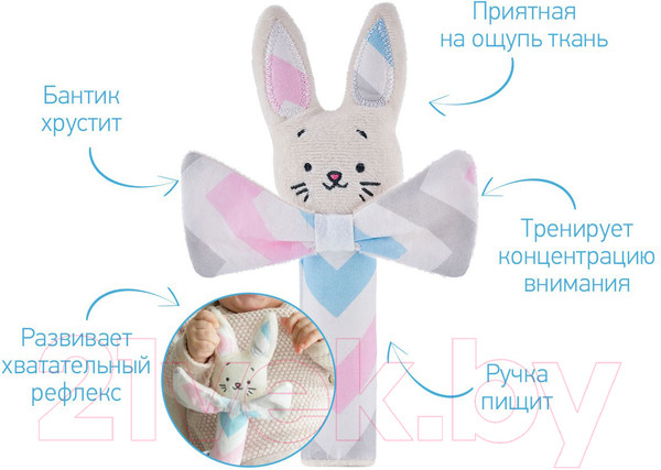 Изображение товара Развивающая игрушка Roxy-Kids Crispy Bunny / RCRB-003-Z (зигзаг)