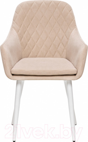 Изображение товара Стул Импэкс Leset Слим с подлокотниками (белый/велюр бежевый)