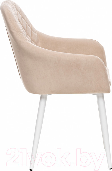Изображение товара Стул Импэкс Leset Слим с подлокотниками (белый/велюр бежевый)