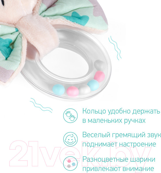 Изображение товара Подвеска на кроватку ROXY-KIDS Funny Bunny с колечком / RFB-002-S (звезды)