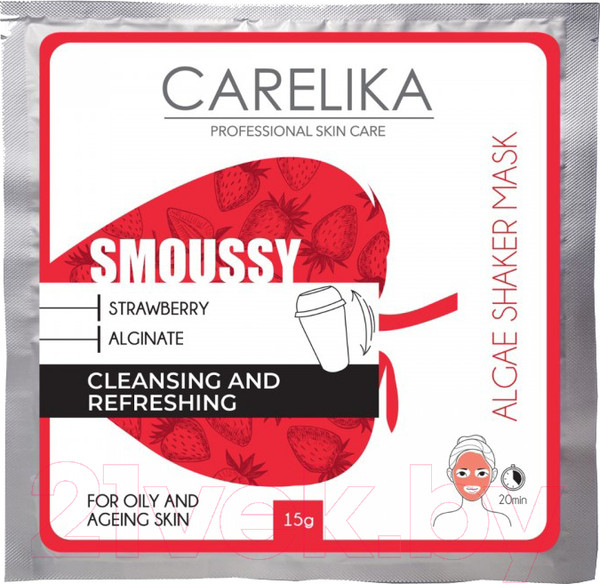 Изображение товара Маска для лица альгинатная Carelika Smoussy Algae Shaker Mask Cleaning And Refreshing (15г)