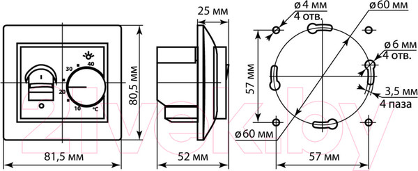 Изображение товара Терморегулятор для теплого пола TDM SQ1805-1062
