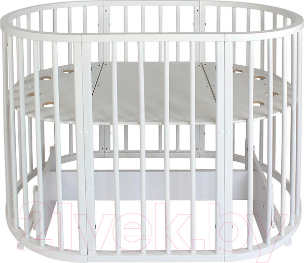 Изображение товара Детская кровать-трансформер INDIGO Simple 7 в 1 поперечный маятник (белый)