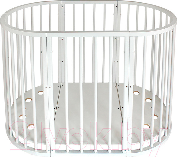 Изображение товара Детская кровать-трансформер INDIGO Simple 7 в 1 поперечный маятник (белый)