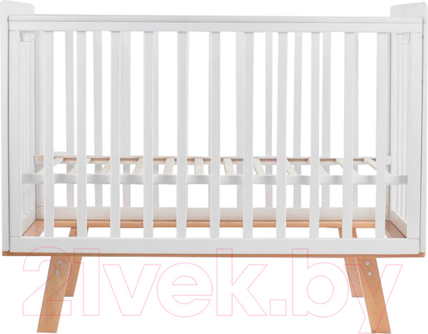Изображение товара Детская кроватка INDIGO Style на ножках (белый/натуральный)