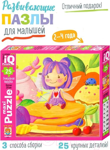 Изображение товара Пазл Айрис-пресс IQ Макси. Фея-сладкоежка 2+ / 9785811272525 (25эл)