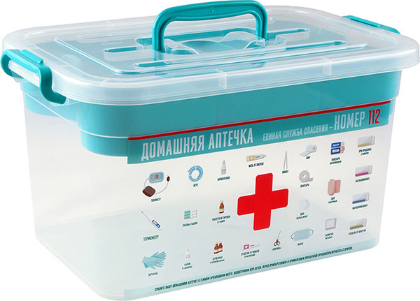 Изображение товара Контейнер для лекарств Полимербыт Домашний доктор / 4380903