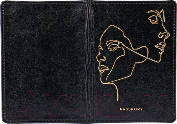 Изображение товара Обложка на паспорт OfficeSpace Life Line / 311103 (черный)