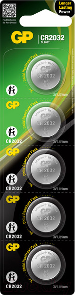 Комплект батареек GP Batteries Lithium CR2032 / GPCR2032-2C5 (5шт)