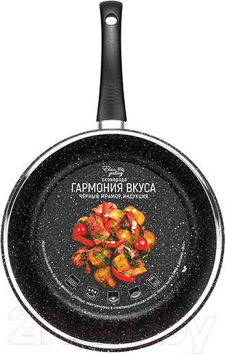Изображение товара Сковорода Elan Gallery Гармония вкуса / 120247 (черный мрамор)