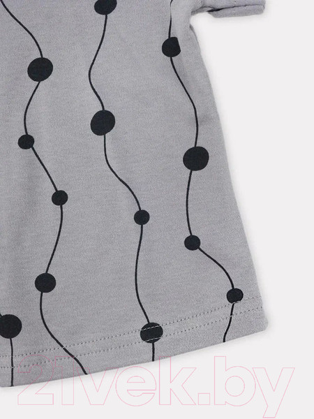 Изображение товара Футболка для малышей Rant Hugs And Kisses / 4673-68 (pattern Grey, р.68)