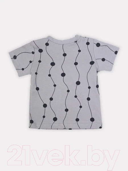 Изображение товара Футболка для малышей Rant Hugs And Kisses / 4673-68 (pattern Grey, р.68)