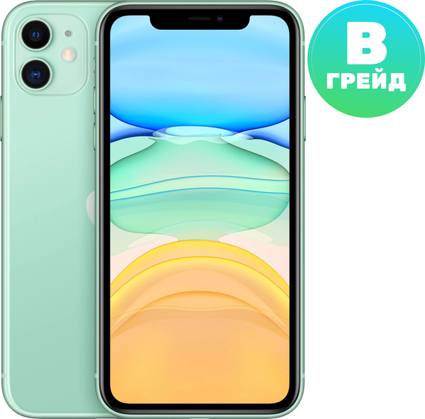 Изображение товара Смартфон восстановленный Apple iPhone 11 128GB Flip Грейд B (зеленый)