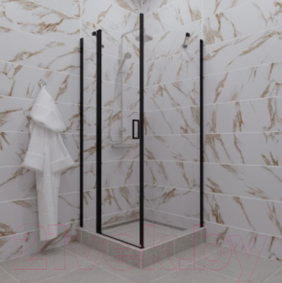Изображение товара Душевой уголок Triton Йота-Блэк 90x90 (черный, с поддоном)